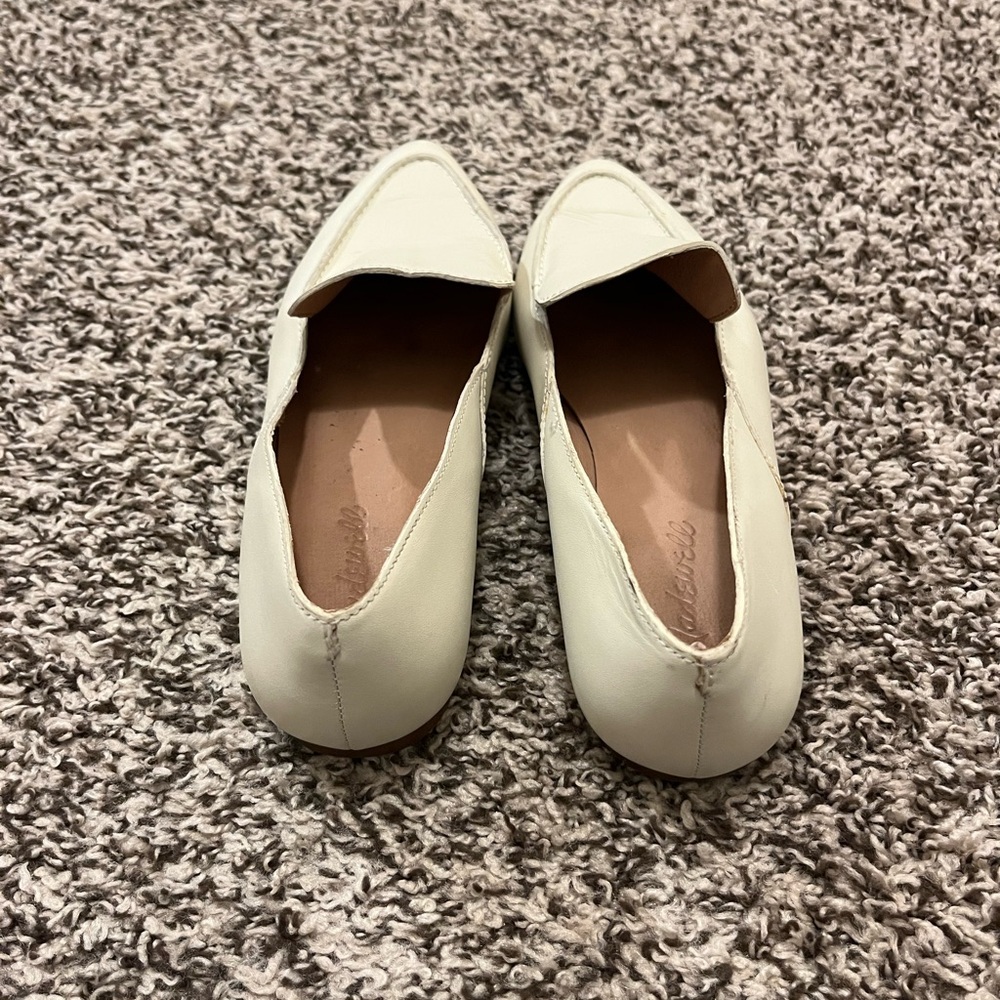 Madewell Cream Leather Loafers - Picture 3 of 6
